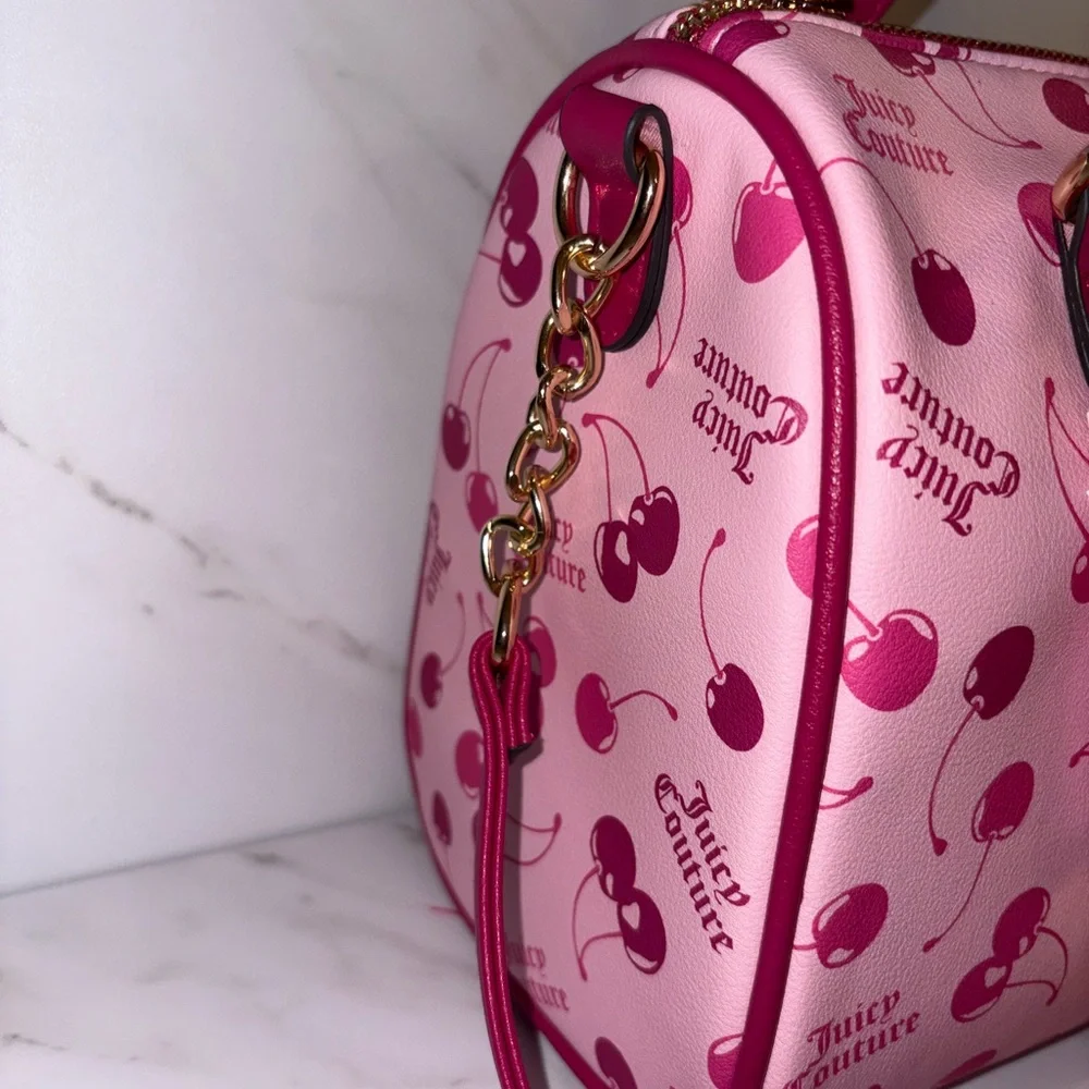 JUICY COUTURE CHERRY ON TOP SATCHEL -Pink - Picture 4 of 9